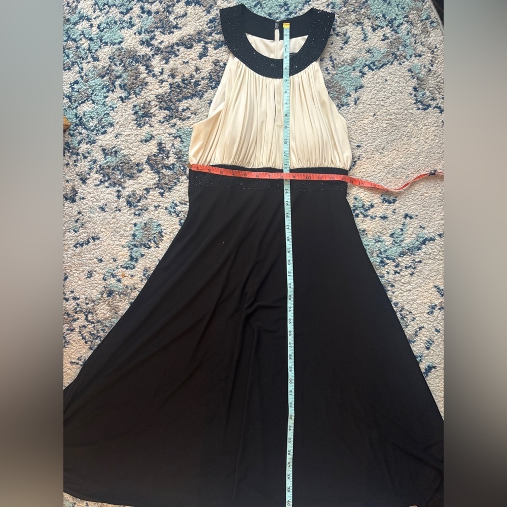 Jessica Howard Cream And Black Halter Dress Size 12 - Picture 8 of 8